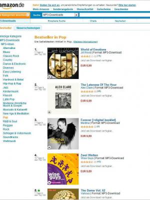 Amazon Bestseller Album in Pop JD Wood  JörgDewald World of emotions 2012