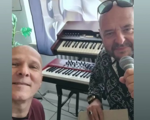 Bernd Breiter (BigCityBeats, World Club Dome, Smart Rebel Convention) bei seinem langjährigen Geschäftspartner und Freund Jörg Dewald im Tonstudio (JD Wood Productions)