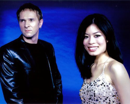 Jörg Dewald (JD Wood) mit Geigerin Vanessa Mae