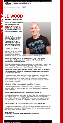 inMusic Magazin Artikel über das Album von Jörg Dewald "JD Wood - World of emotions"