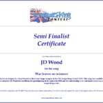 JDWood-Semi-Finalist-UK-Songwriting-Contest2020 - War leaves no winners
