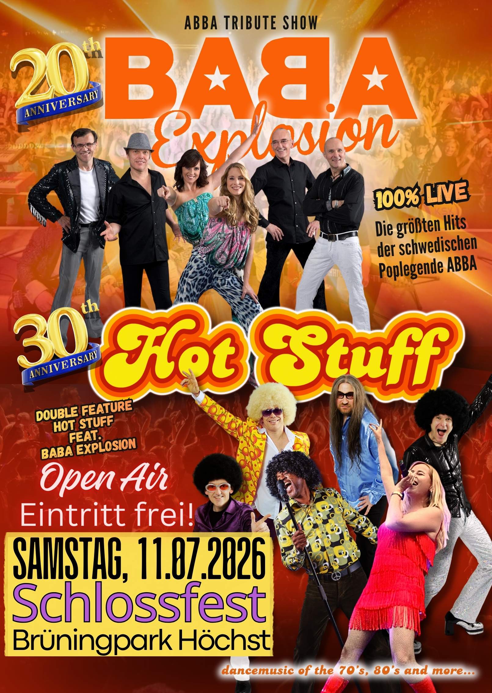 11.07.2026 - Höchster Schlossfest - Hot Stuff feat. BABA Explosion: 30 Jahre Hot Stuff - 20 Jahre BABA Explosion